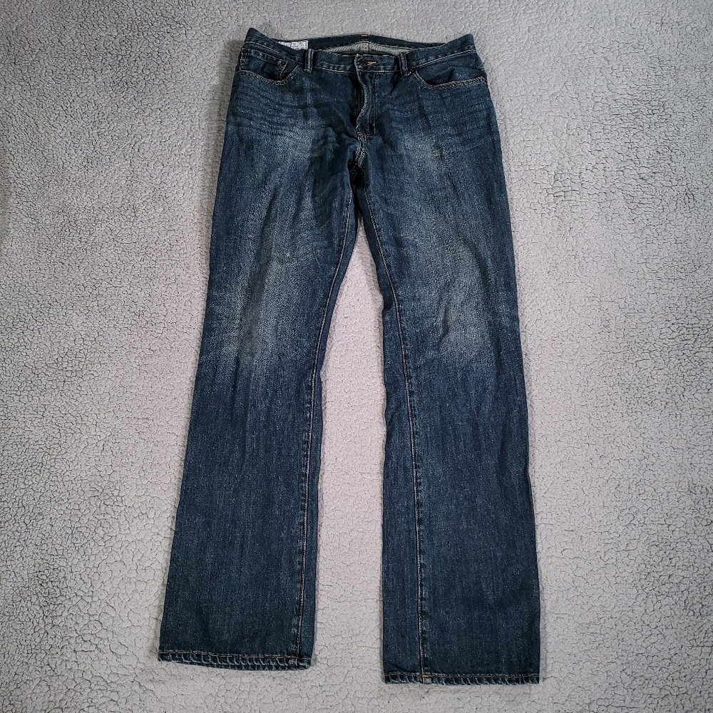 Gap Jeans Mens 34x36 Blue Straight Standard Medium Wash Mid Rise Actual 34x35